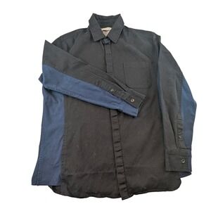 Five Four Mens Colorblock Button Down Work Shirt Cotton Large